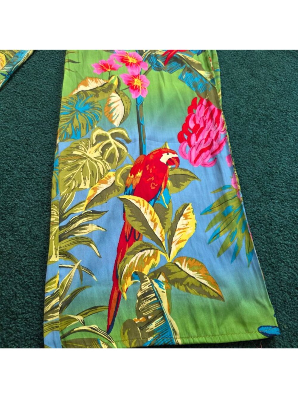 Rachel Roy Womens Wide-Leg Pants Size XS Tropical Print W/ Beaded Tie Detail NWT - Picture 9 of 11